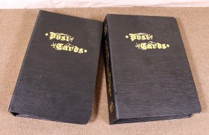 Cover Albums lot of 2 White Ace Postcard Albums flip-style - black photo 1