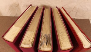 Postcard Albums lot of 5 - burgundy and red photo 2