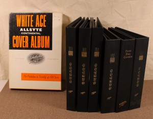 Cover Albums lot of 7 White Ace Flip-style Albums - Two Sizes - black photo 1